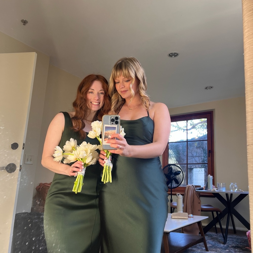 BHLDN SAYLOR COWL-NECK SATIN MAXI DRESS - Picture 2 of 3